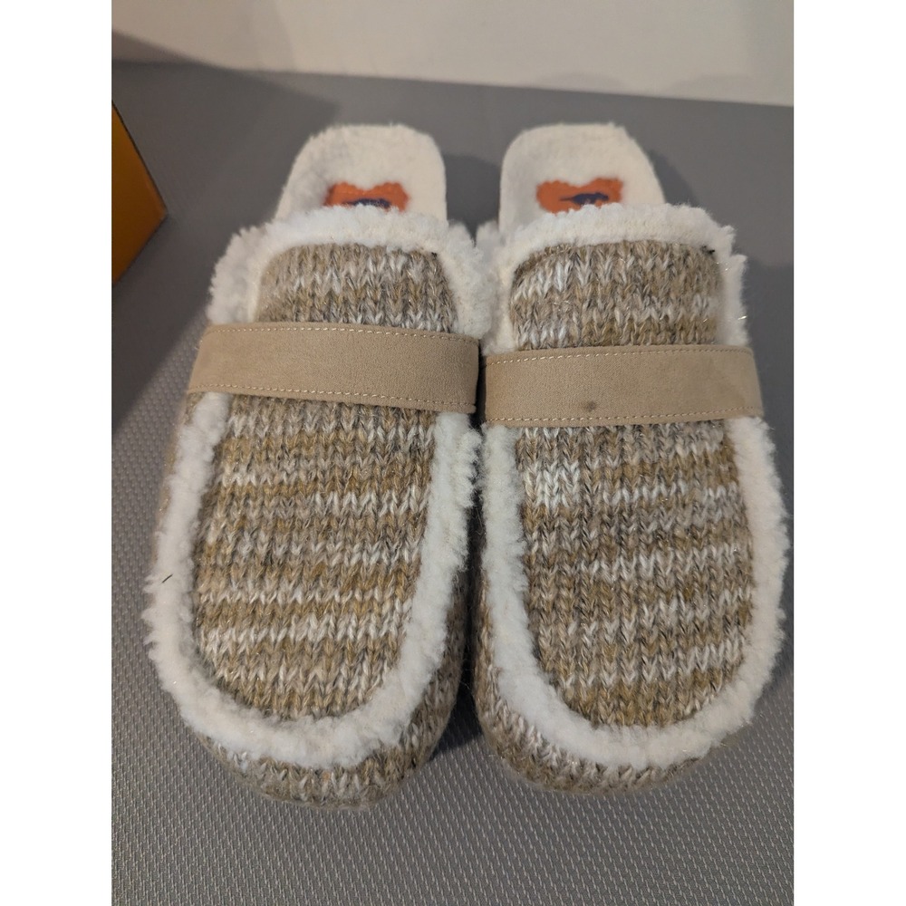 Rocket Dog Arctic Alley Knit Clogs Boho Brown Faux Fur Mules ARCTICAK Size 10 M